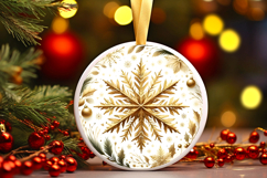Round Christmass Ornament PNG Product Image 1