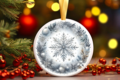 Round Christmass Ornament PNG Product Image 1