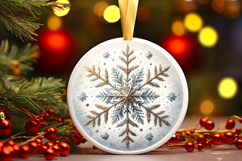 Round Christmass Ornament PNG Product Image 1