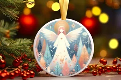 Round Christmas Ornament Sublimation|Clipart Product Image 2