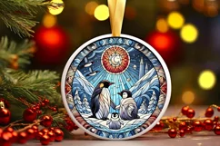Round Christmas Ornament Sublimation|Clipart Product Image 2