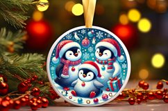 Round Christmas Ornament Sublimation|Clipart Product Image 1