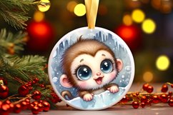 Round Christmas Ornament Sublimation|Clipart Product Image 1