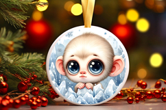 Round Christmass Ornament PNG Product Image 1