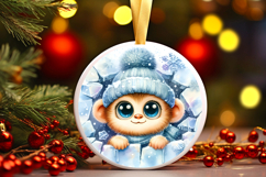 Round Christmass Ornament PNG Product Image 1