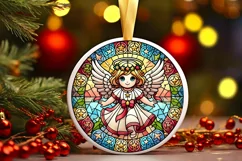 Round Christmas Ornament Sublimation|Clipart Product Image 2