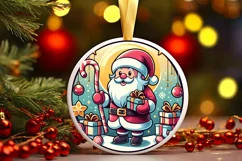 Round Christmas Ornament Sublimation|Clipart Product Image 2