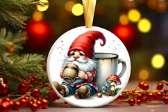Round Christmas Ornament Sublimation|Clipart Product Image 2