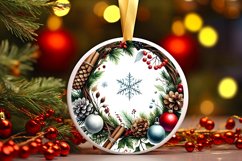 Round Christmas Ornament Sublimation|Clipart Product Image 1