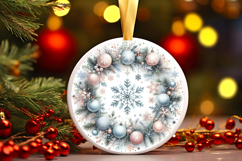 Round Christmass Ornament PNG Product Image 1