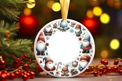 Winter Gnomes Round Ornament PNG Product Image 3