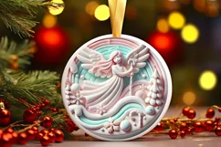 Round Christmas Ornament Sublimation|Clipart Product Image 2