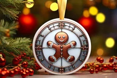 Round Christmas Ornament Sublimation|Clipart Product Image 2
