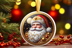 Round Christmas Ornament Sublimation|Clipart Product Image 2