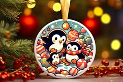 Round Christmas Ornament Sublimation|Clipart Product Image 1