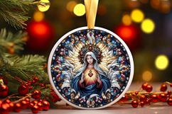 Round Christmass Ornament PNG Product Image 1