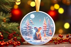 Round Christmas Ornament Sublimation|Clipart Product Image 1