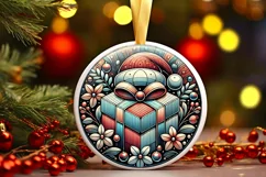 Round Christmas Ornament Sublimation|Clipart Product Image 2