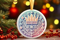 Round Christmas Ornament Sublimation|Clipart Product Image 2