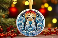 Round Christmas Ornament Sublimation|Clipart Product Image 2