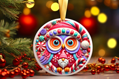Round Christmass Ornament PNG Product Image 1