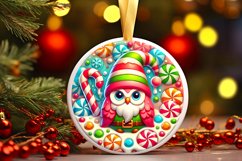 Round Christmas Ornament Sublimation|Clipart Product Image 1