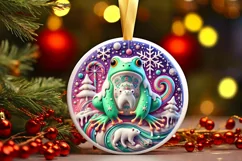 Round Christmas Ornament Sublimation|Clipart Product Image 2