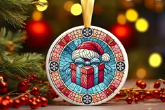 Round Christmas Ornament Sublimation|Clipart Product Image 2
