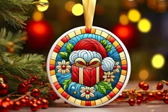Round Christmas Ornament Sublimation|Clipart Product Image 2