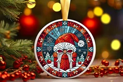 Round Christmas Ornament Sublimation|Clipart Product Image 2