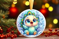 Round Christmas Ornament Sublimation|Clipart Product Image 1