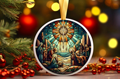 Round Christmass Ornament PNG Product Image 1