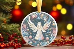 Round Christmas Ornament Sublimation|Clipart Product Image 2