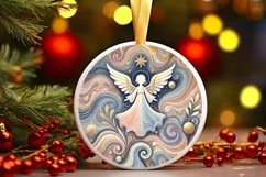 Round Christmas Ornament Sublimation|Clipart Product Image 2