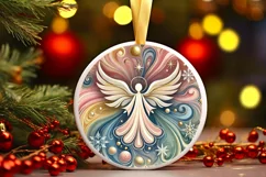 Round Christmas Ornament Sublimation|Clipart Product Image 2