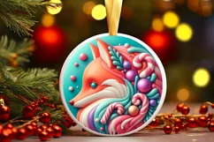 Round Christmas Ornament Sublimation|Clipart Product Image 1
