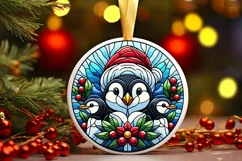 Round Christmas Ornament Sublimation|Clipart Product Image 2