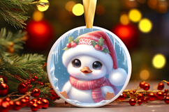 Round Christmass Ornament PNG Product Image 1