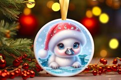 Round Christmas Ornament Sublimation|Clipart Product Image 1