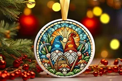 Round Christmas Ornament Sublimation|Clipart Product Image 2