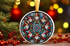 Round Christmas Ornament Sublimation|Clipart Product Image 2