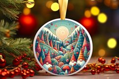 Round Christmas Ornament Sublimation|Clipart Product Image 1