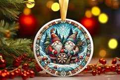 Round Christmas Ornament Sublimation|Clipart Product Image 2