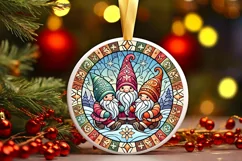 Round Christmas Ornament Sublimation|Clipart Product Image 2