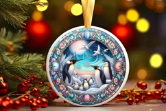 Round Christmas Ornament Sublimation|Clipart Product Image 2