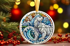 Round Christmas Ornament Sublimation|Clipart Product Image 2