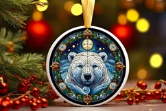 Round Christmas Ornament Sublimation|Clipart Product Image 2