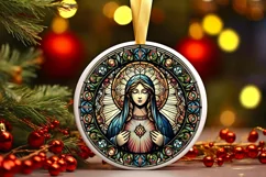 Round Christmas Ornament Sublimation|Clipart Product Image 2