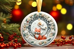 Round Christmas Ornament Sublimation|Clipart Product Image 2