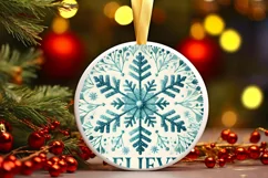 Round Christmas Ornament Sublimation|Clipart Product Image 1